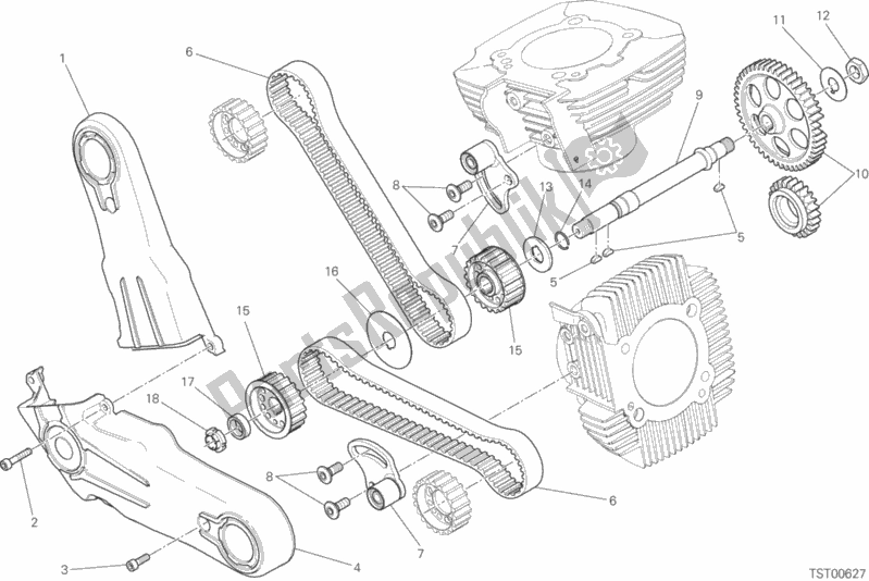Toutes les pièces pour le Système De Chronométrage du Ducati Scrambler Icon Thailand USA 803 2020